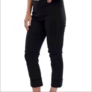 Porto San Francisco Black Vespa Stretchy Slim Fit Zip Up Cropped Pant size small